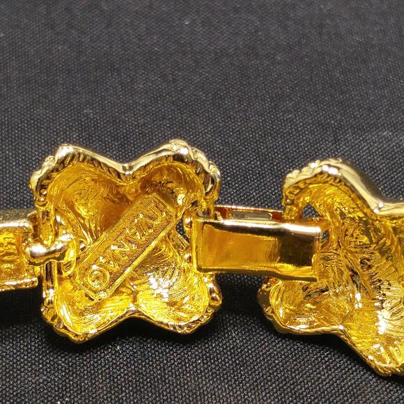 Vintage Ivana Tassel Earrings & Bracelet Set, Gold Plated, 1990s Vintage Jewelry - Picture 9 of 10